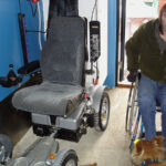 Förvaringsplats för elektrisk rullstol